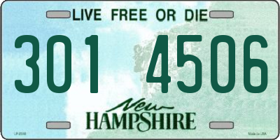NH license plate 3014506