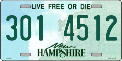 NH license plate 3014512