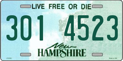 NH license plate 3014523