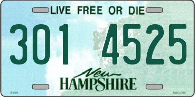 NH license plate 3014525