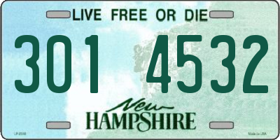 NH license plate 3014532