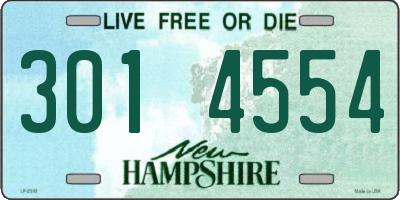 NH license plate 3014554
