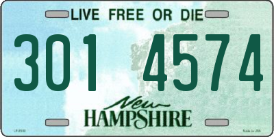 NH license plate 3014574