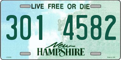 NH license plate 3014582