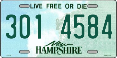 NH license plate 3014584