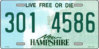 NH license plate 3014586