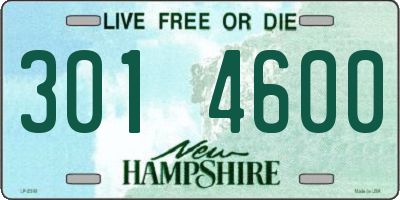 NH license plate 3014600