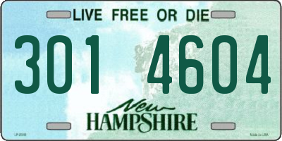 NH license plate 3014604