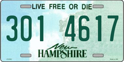 NH license plate 3014617