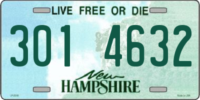 NH license plate 3014632