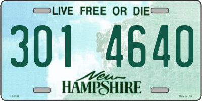 NH license plate 3014640