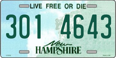 NH license plate 3014643