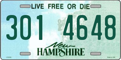 NH license plate 3014648