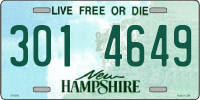 NH license plate 3014649