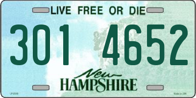 NH license plate 3014652