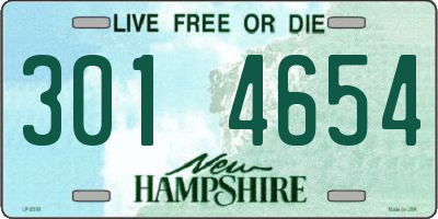 NH license plate 3014654