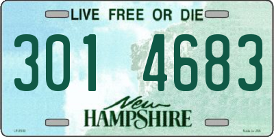 NH license plate 3014683