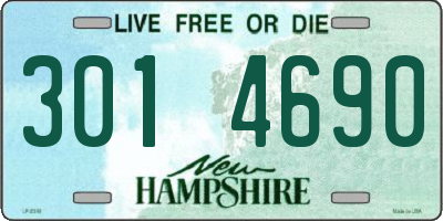 NH license plate 3014690