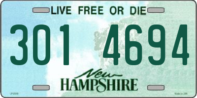 NH license plate 3014694