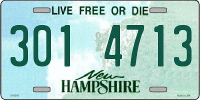 NH license plate 3014713