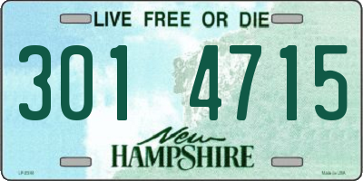 NH license plate 3014715