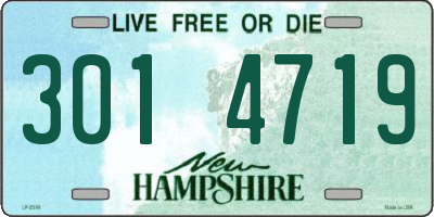 NH license plate 3014719