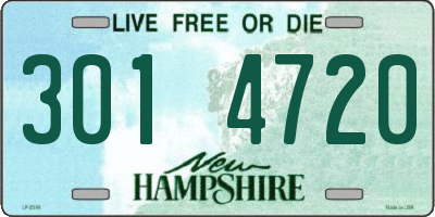 NH license plate 3014720
