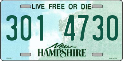 NH license plate 3014730