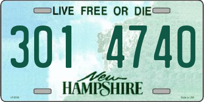 NH license plate 3014740