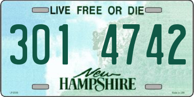 NH license plate 3014742