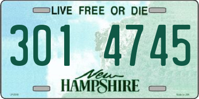 NH license plate 3014745