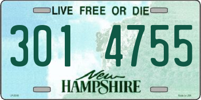 NH license plate 3014755