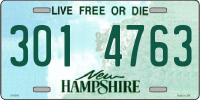 NH license plate 3014763