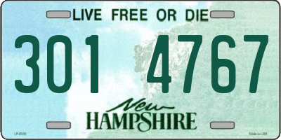 NH license plate 3014767