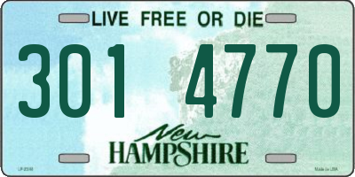 NH license plate 3014770
