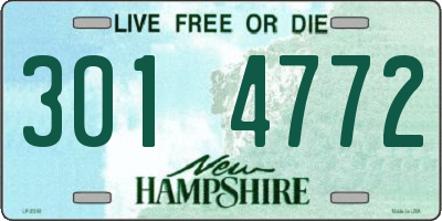 NH license plate 3014772