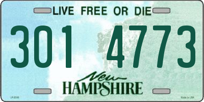 NH license plate 3014773