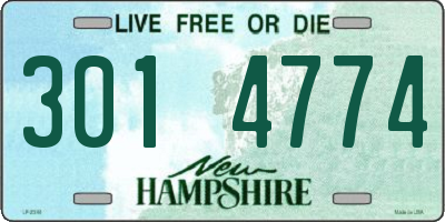 NH license plate 3014774
