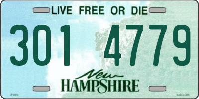 NH license plate 3014779