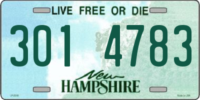 NH license plate 3014783
