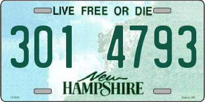 NH license plate 3014793