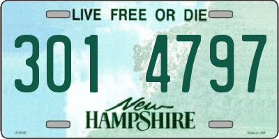 NH license plate 3014797