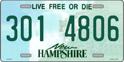 NH license plate 3014806