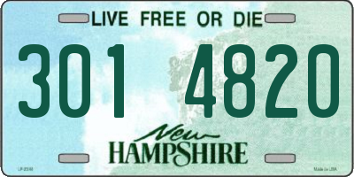 NH license plate 3014820