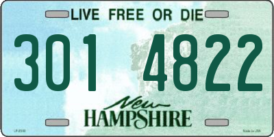 NH license plate 3014822