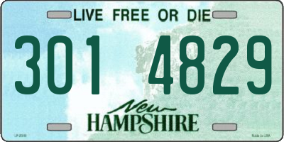 NH license plate 3014829