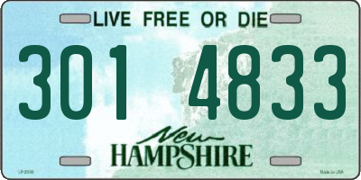 NH license plate 3014833