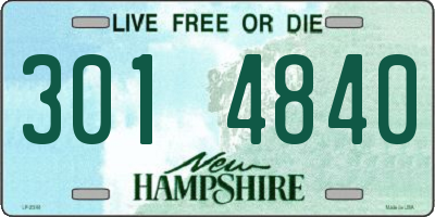 NH license plate 3014840