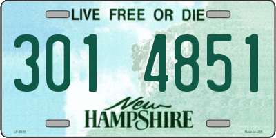 NH license plate 3014851