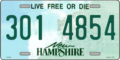 NH license plate 3014854